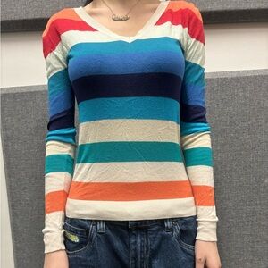 PacSun Red and Blue Fitted Blouse